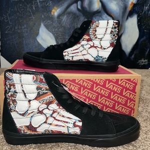 Vans Size 11 men Skg-Hi Hazy Bones Black/White